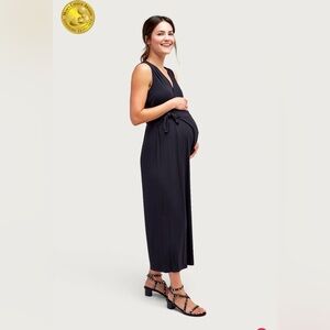 Nom Maternity Navy Francesca Jumpsuit